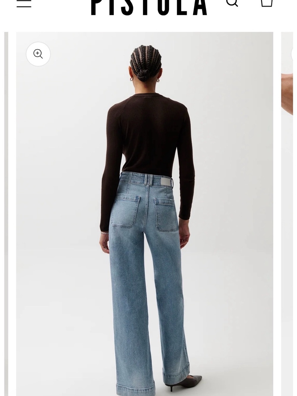Pistola Lana High Rise Ultra Wide Leg Jeans Terrace Light Wash - Picture 2 of 7